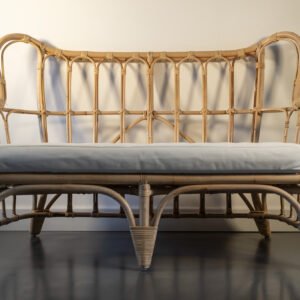Banquette 2 places rotin