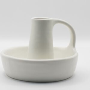 12 Bougeoirs blancs